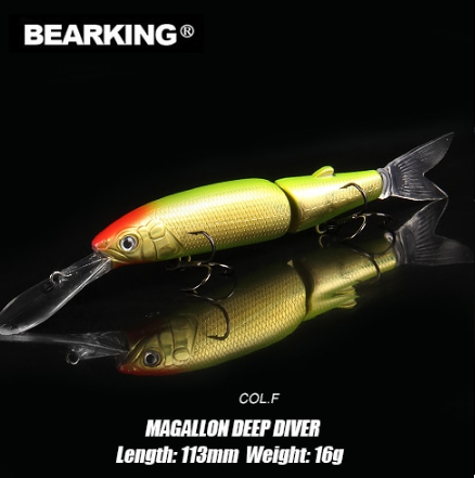 Воблер BearKing Magallon Diving 113SP цвет F Golden Red