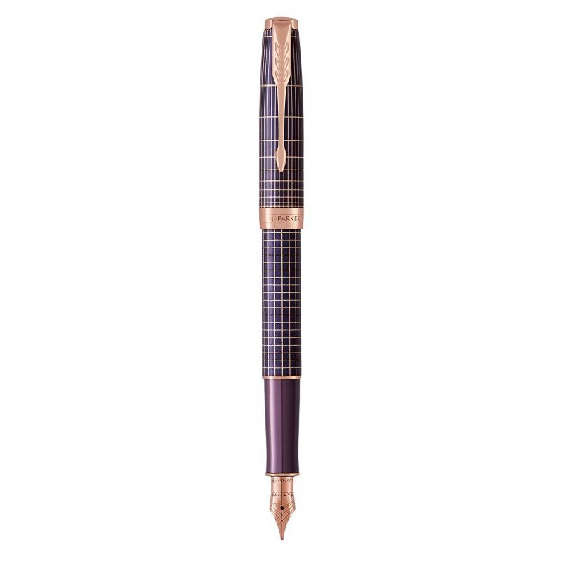 

Перьевая ручка Parker SONNET 17 Cisele Silver Purple Matrix PGT FP F 88 011