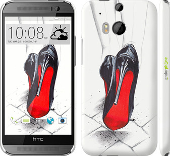 

Чехол на HTC One M8 Devil Wears Louboutin "2834c-30", Белый