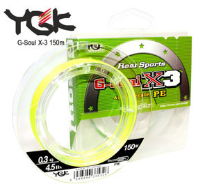 

Шнур YGK G-soul X3 - 100m #0.25/4lb ц:светло-жёлтый