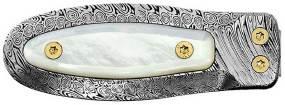 

Держатель для купюр Lionsteel Money Clip Damascus Mother of pearl