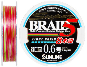 

Шнур Sunline Super Braid 5 (8 Braid) 200m #0.6/0.128мм 4кг