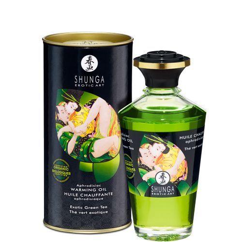 

Органическое cогревающее масло Shunga Aphrodisiac Warming Oil - Exotic green tea (100 мл) без сахара