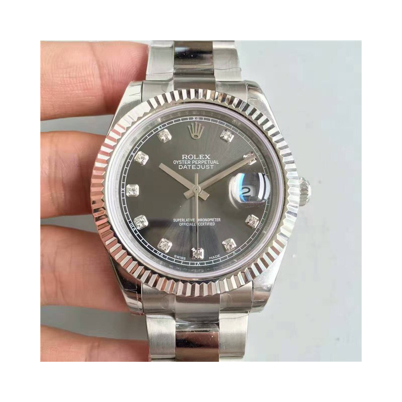 

Rolex Date Just II Gray Diamond