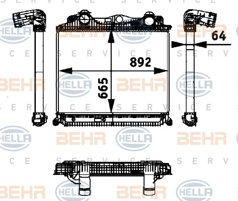 

MAHLE BEHR РАДИАТОР ВОЗД. (ИНТЕРКУЛЕР) MAN TGA,TGX /WT/