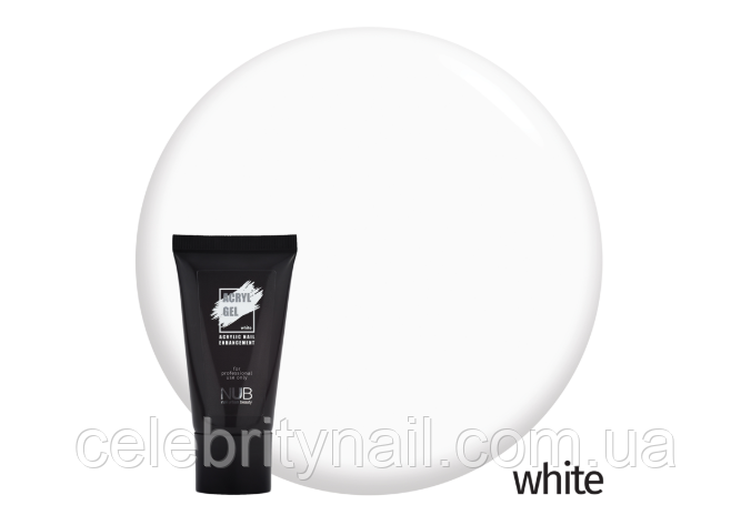 

Акрил-гель для ногтей NUB Acryl Gel White, 30 мл, Белый