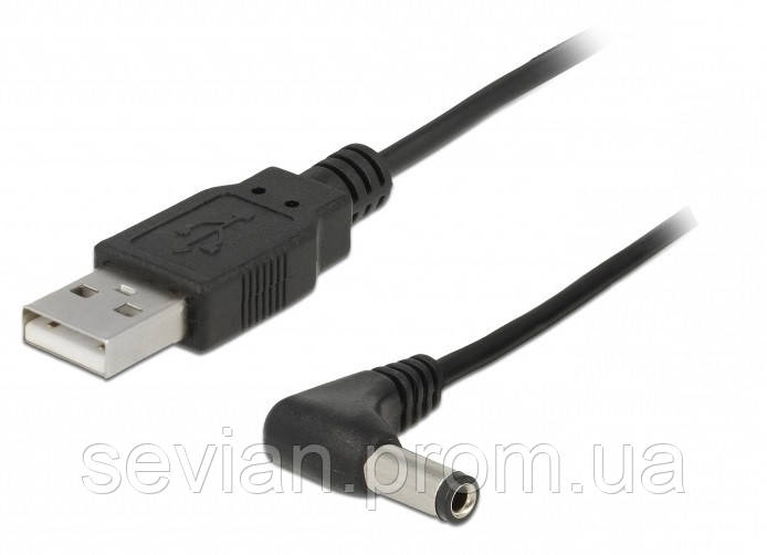 

Кабель живлення пристроїв USB2.0 A-Jack DC M/M Lucom 5.5x2.5мм Power 1.5 м 90ш Черный(25.02.5117)