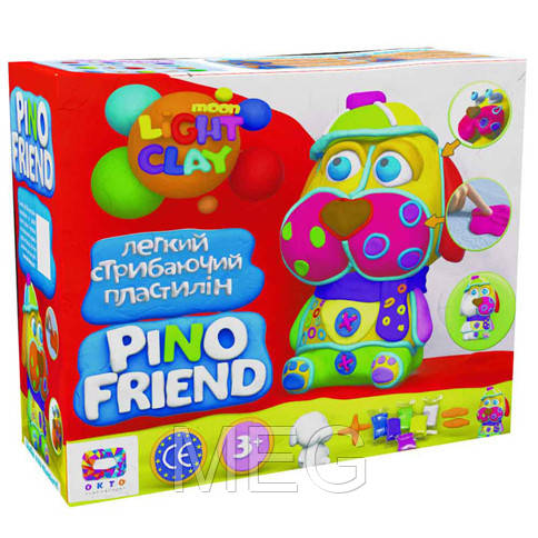 

Набор легкого прыгающего пластилина ТМ Moon Light Clay Pino Friend Фреди(9) 70035