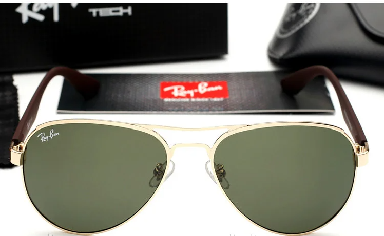 

Женские солнцезащитные очки в стиле Ray Ban 3523 gold