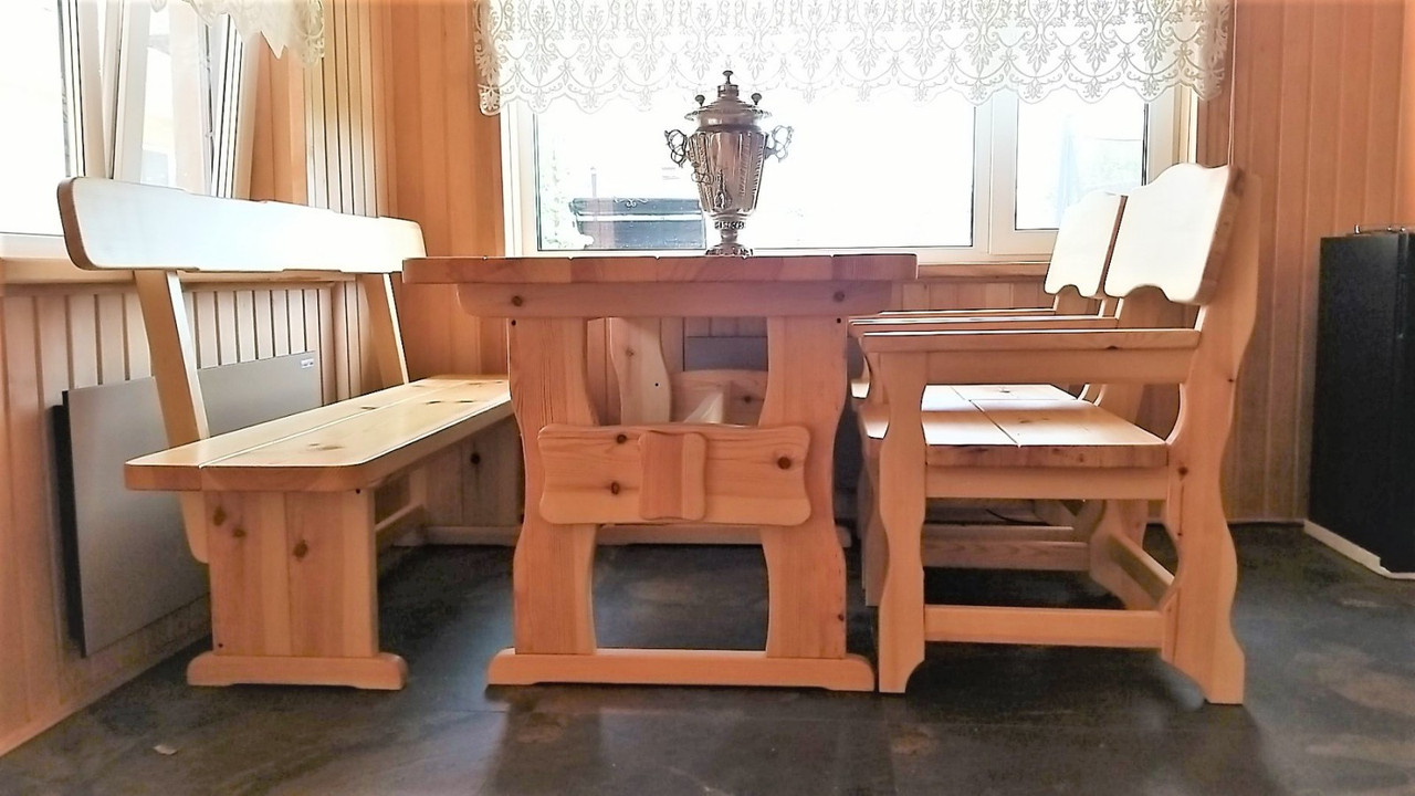 Фото садовой мебели из массива дерева