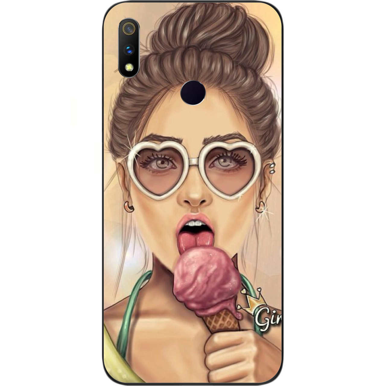 

Оригинальный TPU чехол для Realme 3 Pro с картинкой Девушка, Разные цвета