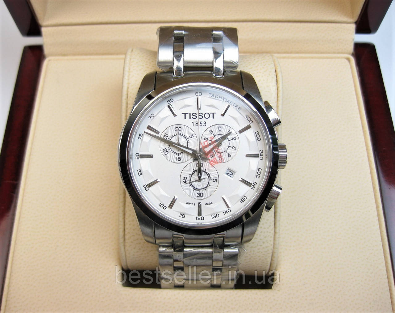 

Часы TISSOT Couturier Chronograph 42 mm Silver/White Replica: ААА.