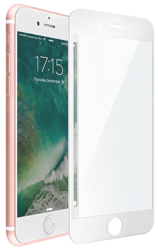 Защитное стекло 9D для Iphone 7 Белое  Premium качество