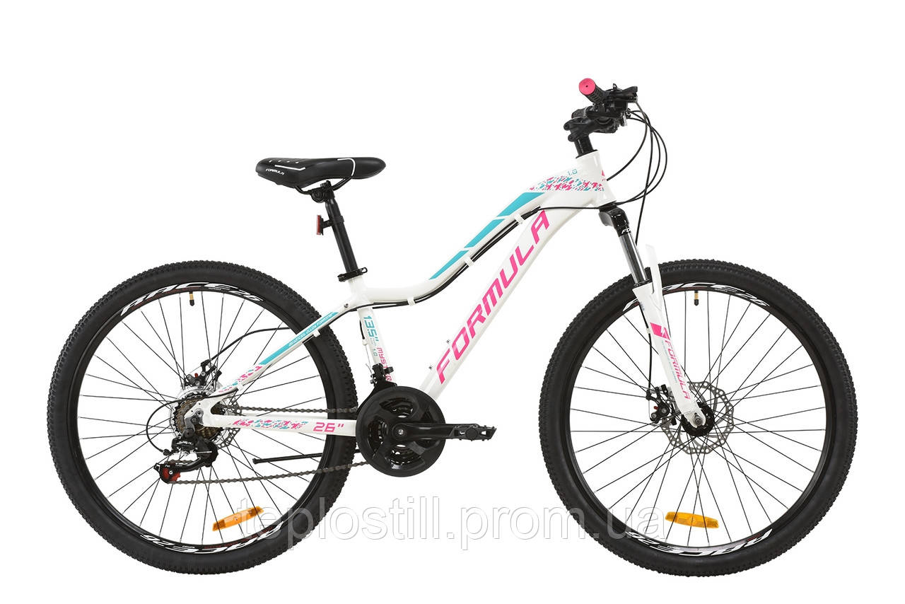 

Велосипед 26" Formula MYSTIQUE 1.0 2020 (бело-малиновый с бирюзовым)