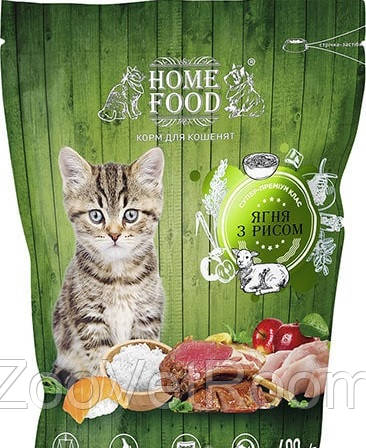 

Хоум Фуд Home Food для кошенят з ЯГНЯМ та рисом 0,4 кг. 5