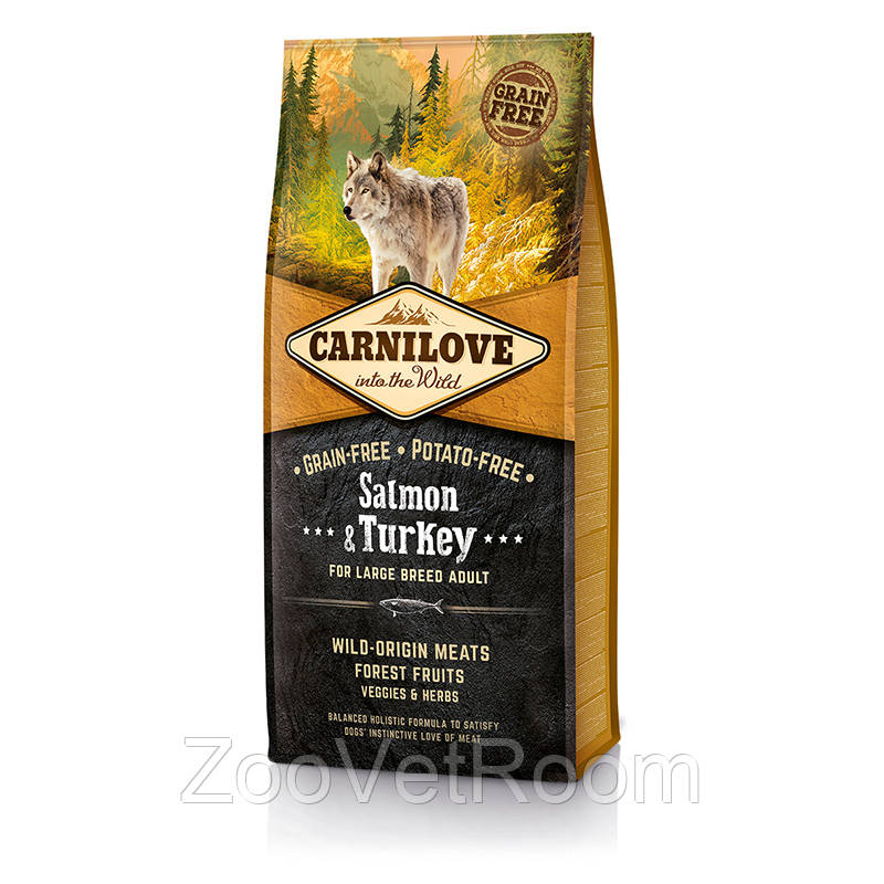 

Карнилав Carnilove Adult Large Breed Salmon & Turkey 12 kg (д/взрослых собак крупных пород)