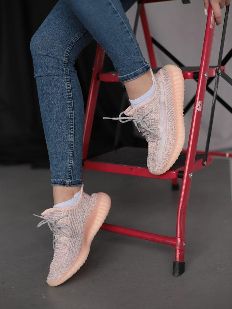 

Кроссовки женские Adidas Yeezy Boost 350 пудровые, Адидас Изи Буст, код FL-3101 38