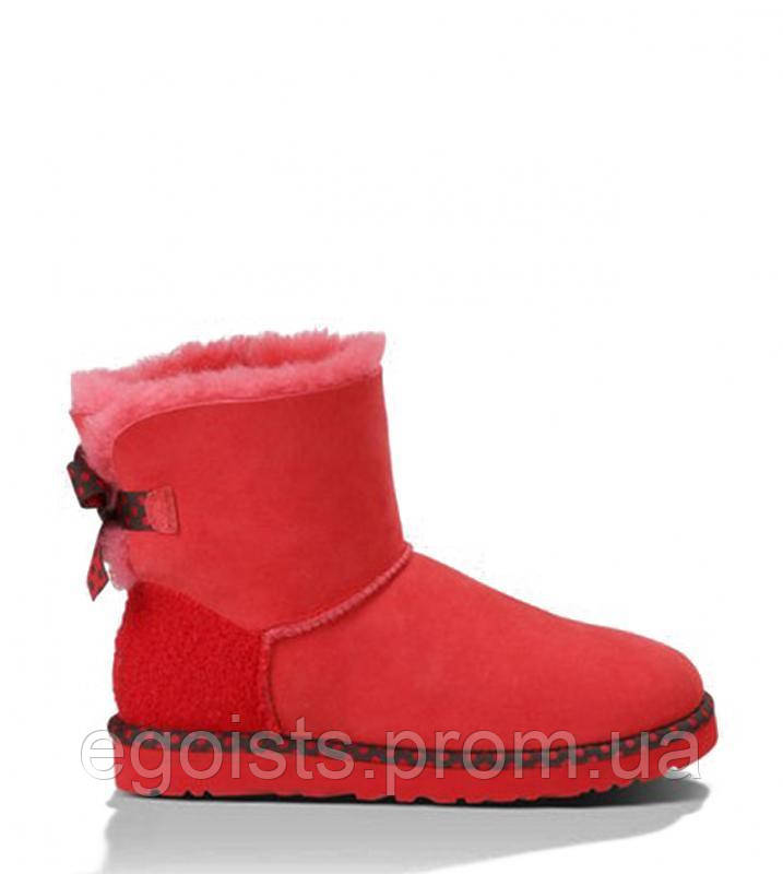 

Женские UGG Mini Bailey Bow 78 Red, женские угги австралия классические мини