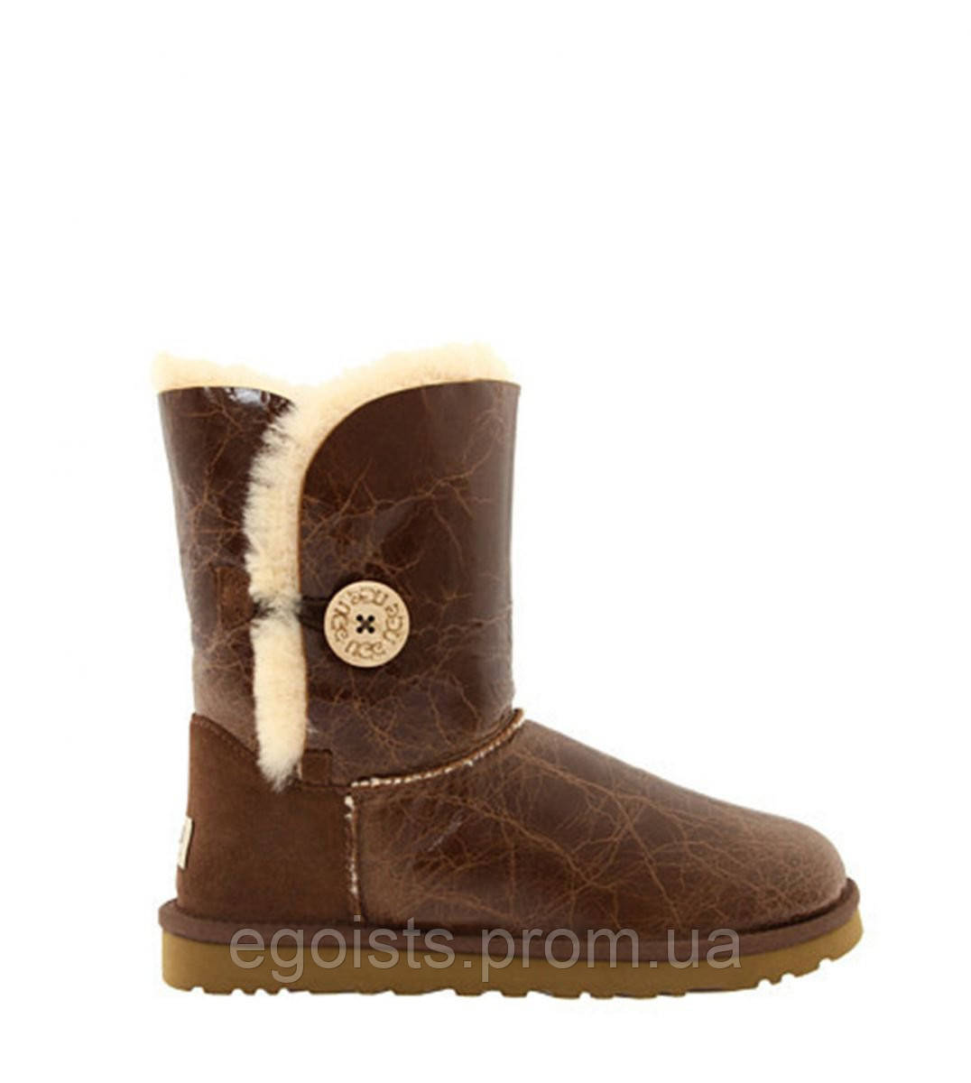 

Женские UGGBailey Button Krinkle Chestnut, женские угги австралия классические 40