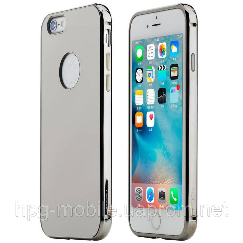 

Чехол для iPhone 6 Plus, iPhone 6S Plus - Rock Infinite Series (Mirror), алюминиевый Серый