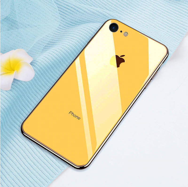 

Стеклянный чехол для Iphone 7 / 8 Yellow