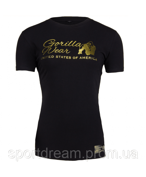 

Футболка Gorilla Wear Luka T-shirt XS Black/Gold (9150592200)