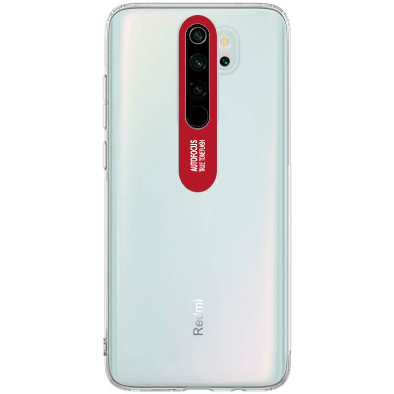 

TPU чехол Epic clear flash для Xiaomi Redmi Note 8 Pro, Бесцветный / красный