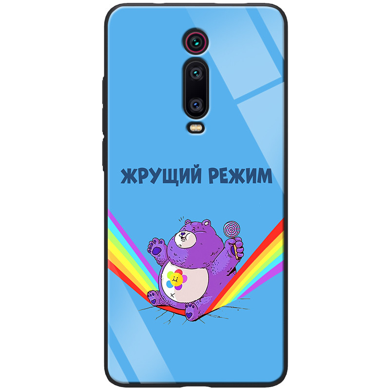 

TPU+Glass чехол ForFun для Xiaomi Redmi K20 / K20 Pro / Mi9T / Mi9T Pro, Жрущий режим / синий