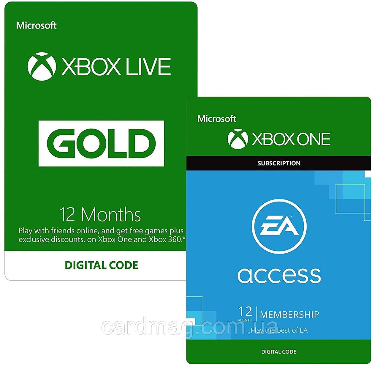 Карта Оплаты 12 Месяцев Xbox Live Gold + 12 Месяцев EA Access, (Все Страны)  — в Категории "Карты Пополнения Игрового Счета" на Bigl.ua (1198177417)