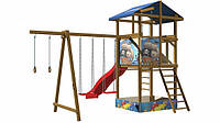 Детская спортивная деревянная площадка SportBaby-8, размер 3,15х 4 х 4,5 м, фото 1