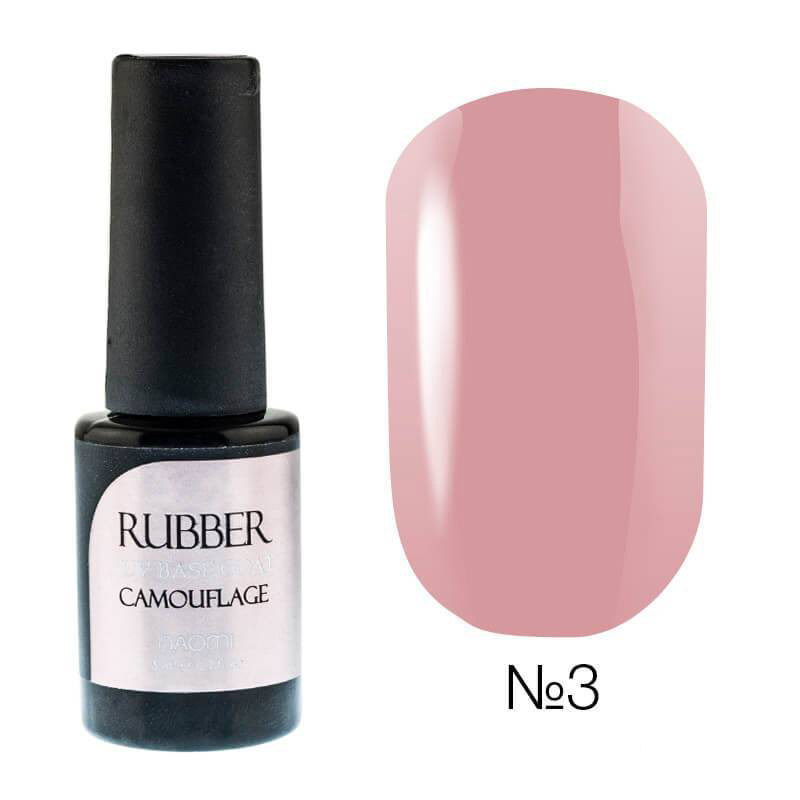 

База под гель-лак Rubber Comouflage №03 Base Coat 6 мл Naomi