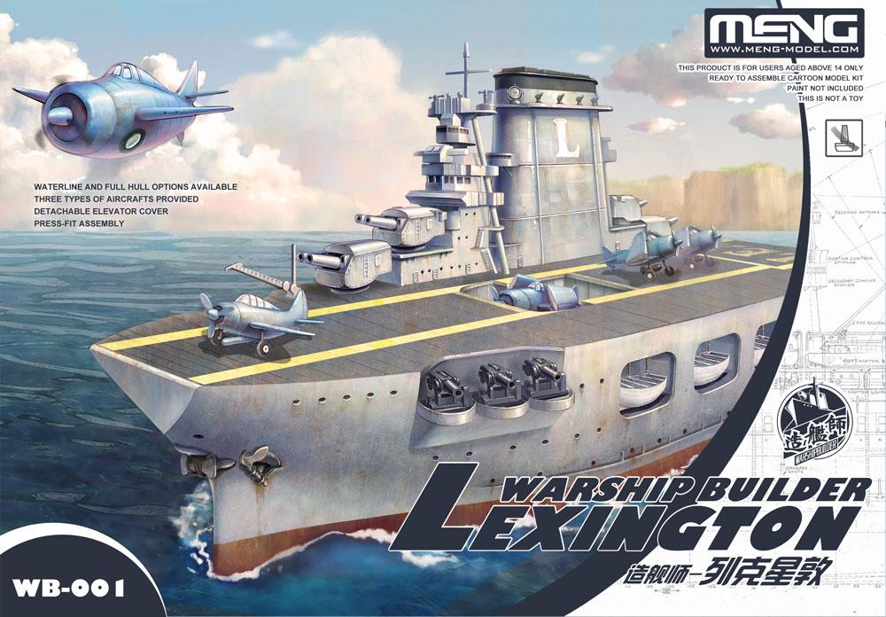 

WARSHIP BUILDER - LEXINGTON. Сборная модель мультяшного корабля (сборка без клея). MENG MODEL WB-001