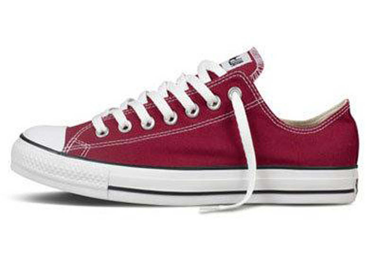 

Кеды женские в стиле Converse All Star Low KD-10757. Бордовые