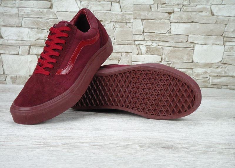 

Кеды женские в стиле Vans Old Skool код товара KD-11098. Бордовые