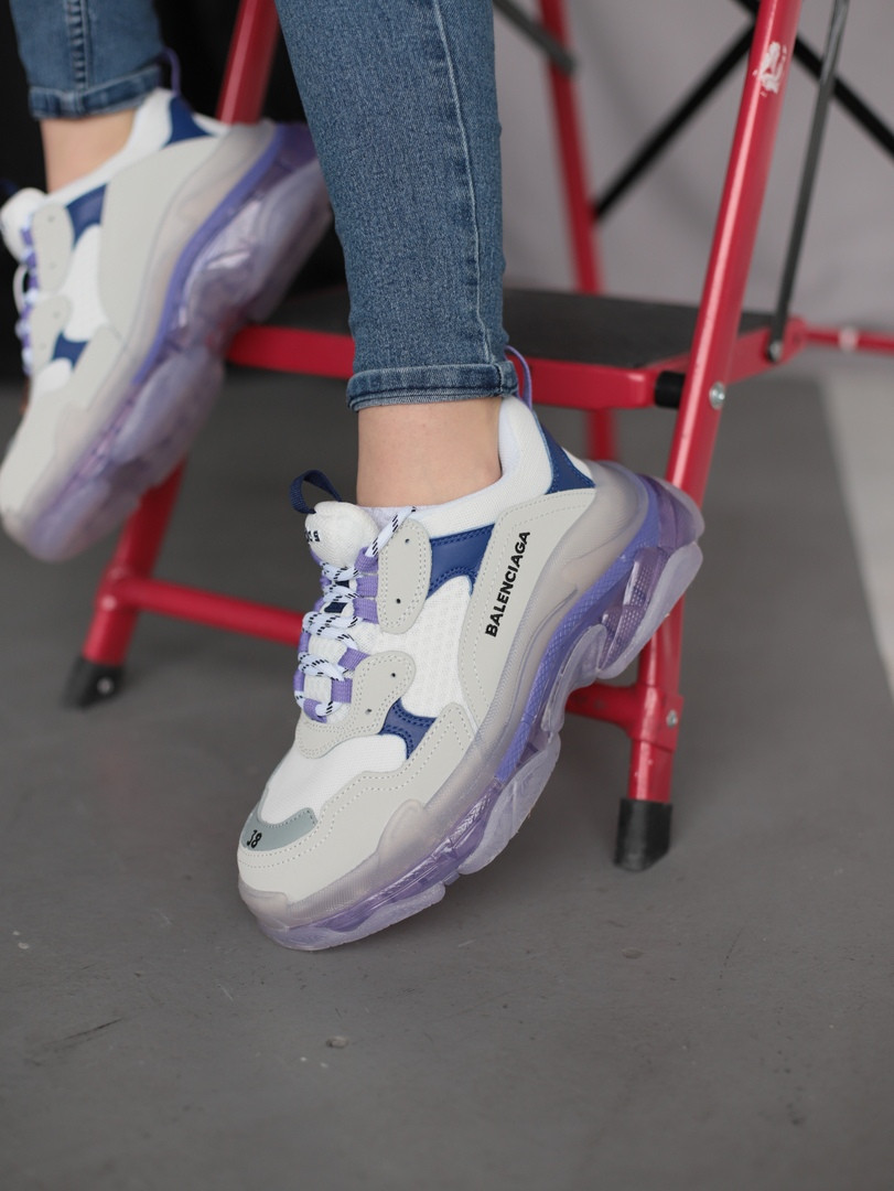 

Кроссовки женские Balenciaga Triple S (Баленсиага трипл С), сиреневые, код FL-3088 40