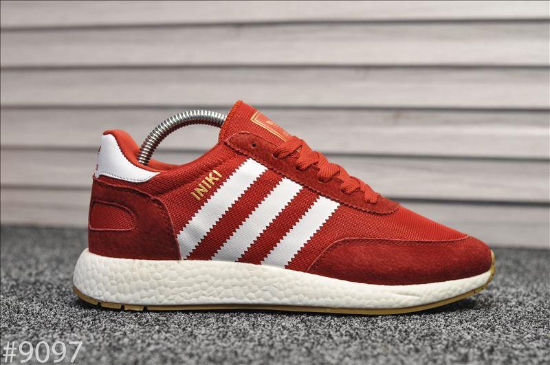 

Кроссовки мужские Adidas Iniki красные, Адидас Иники, дышащий материал, замша, прошиты. Код TD-9097 43