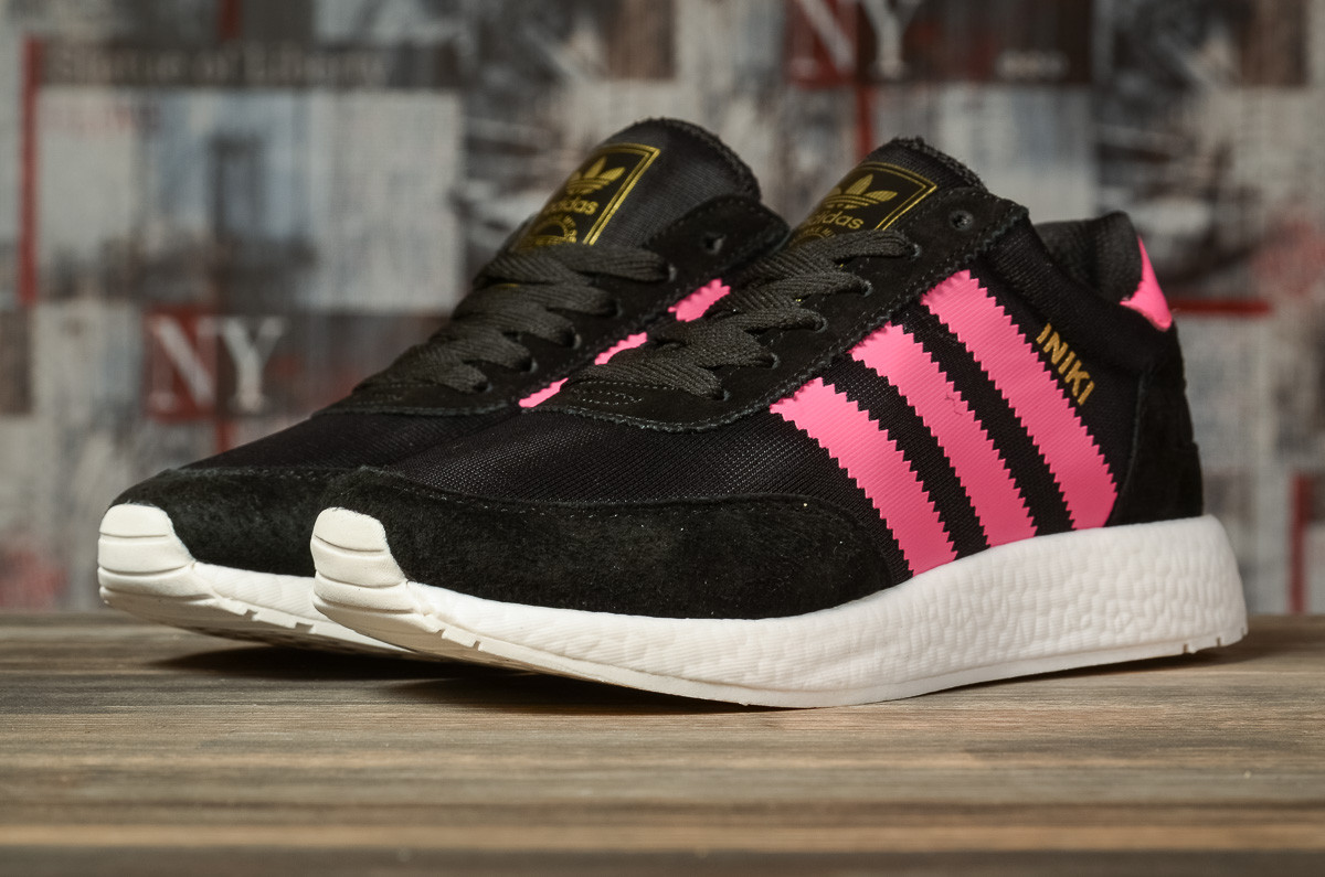 

Кроссовки женские Adidas Iniki черные, Адидас Иники, натуральная замша, прошиты. Код DO-16873 38