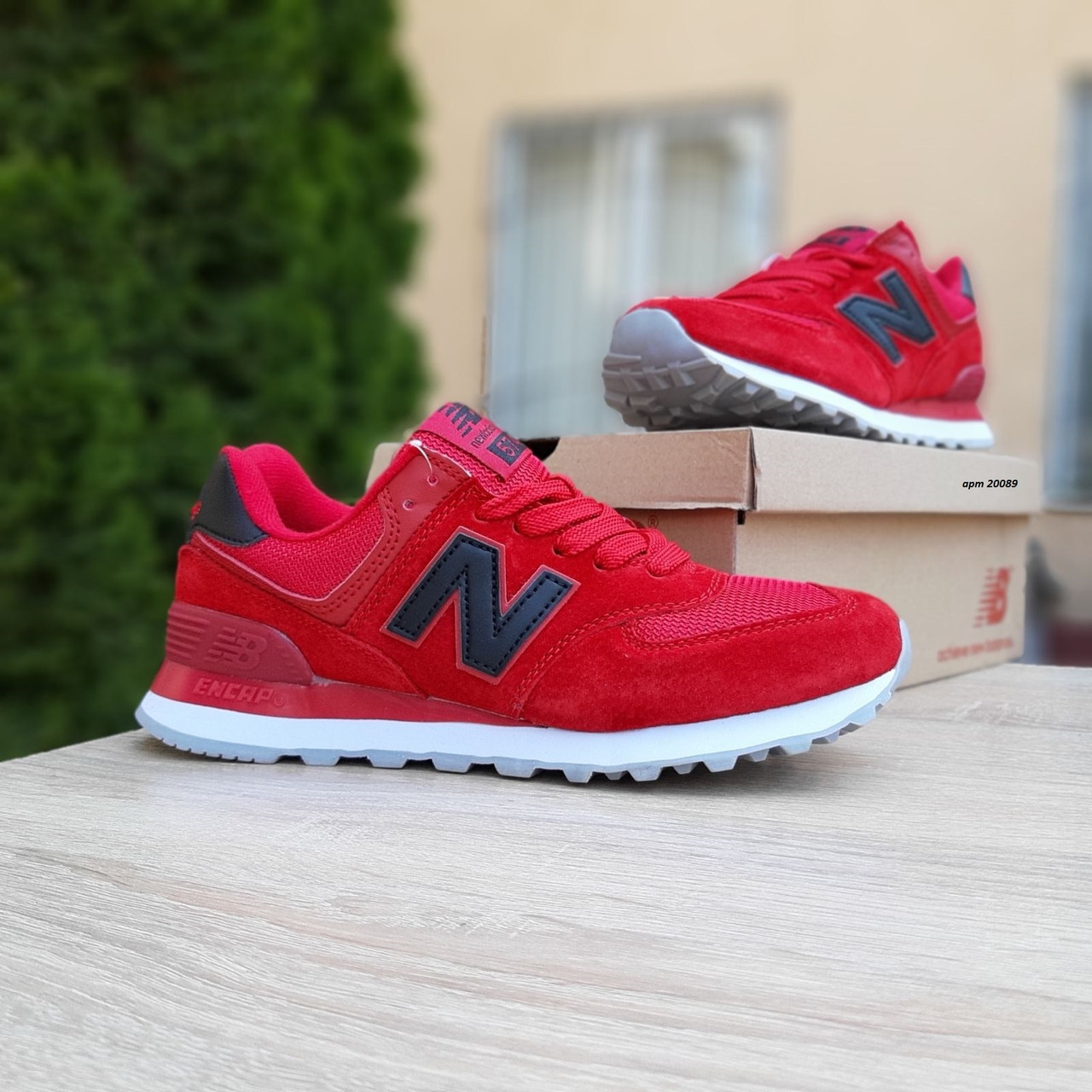 

Кроссовки женские New Balance 574 красные, Нью Баланс 574, натуральная замша, прошиты. Код OD-20089 41