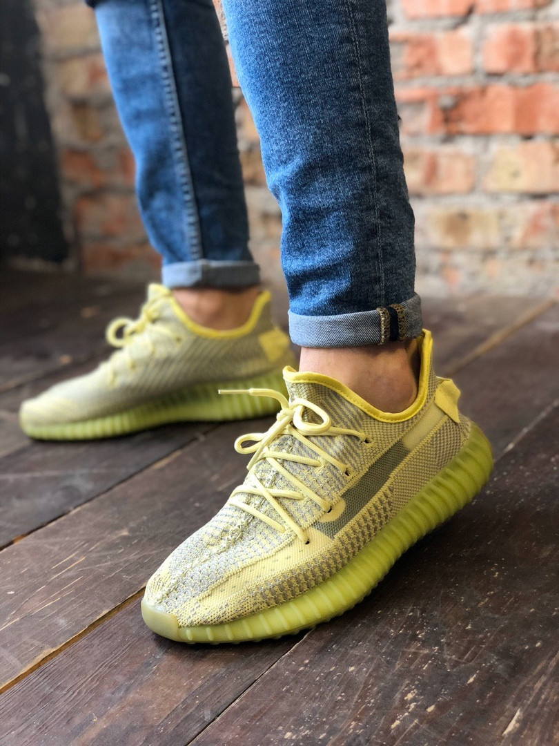 

Кроссовки мужские Adidas Yeezy Boost 350, желтые, Адидас Изи Буст 350, код FL-3125 42