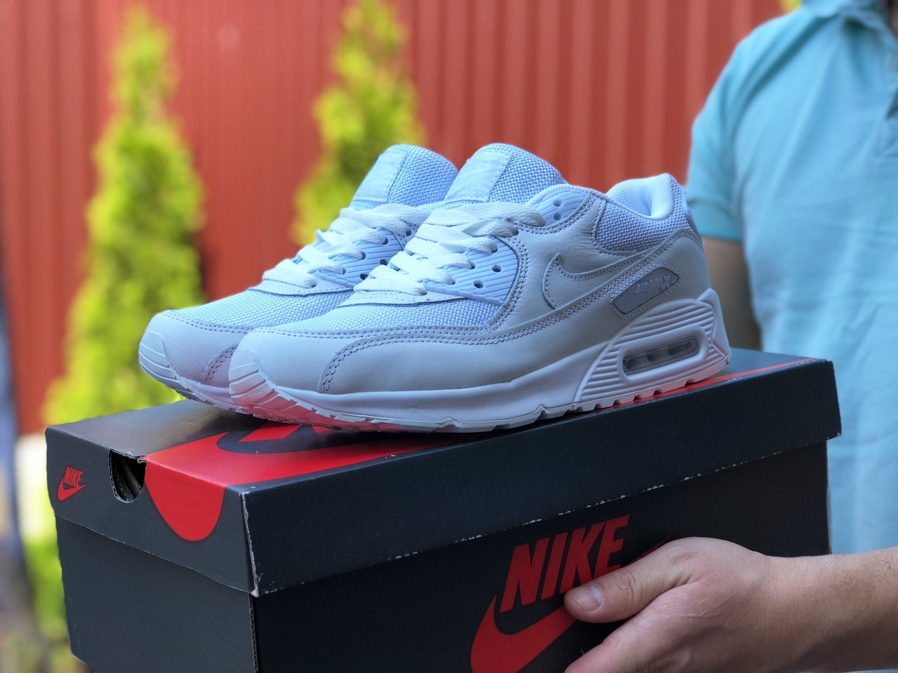 

Кроссовки мужские Nike Air Max 90, белые, демисезонные 46, Белый