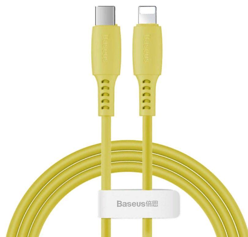 

Кабель USB Baseus Colourful USB Type-C For Lightning Cable 18W 1.2m Yellow (CATLDC-0Y)