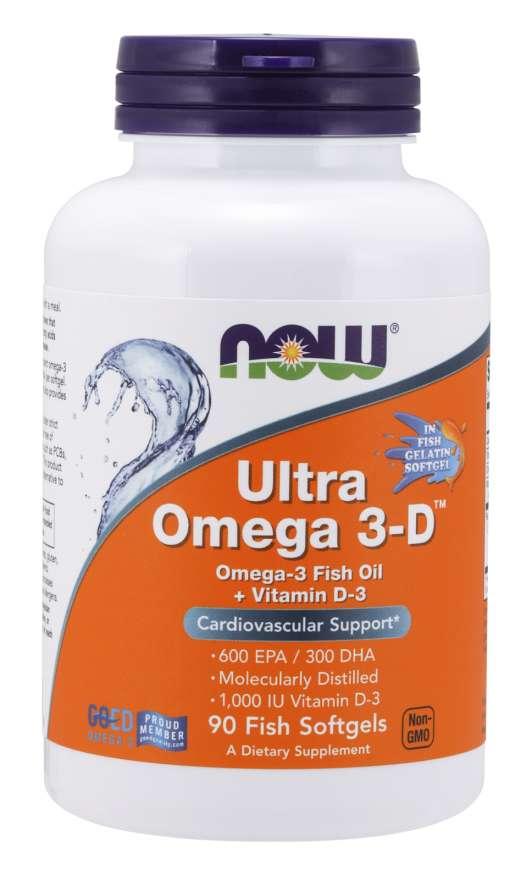 

Омега-3 рыбий жир и витамин Д3 NOW Foods Ultra Omega 3-D 90 гелевых капсул