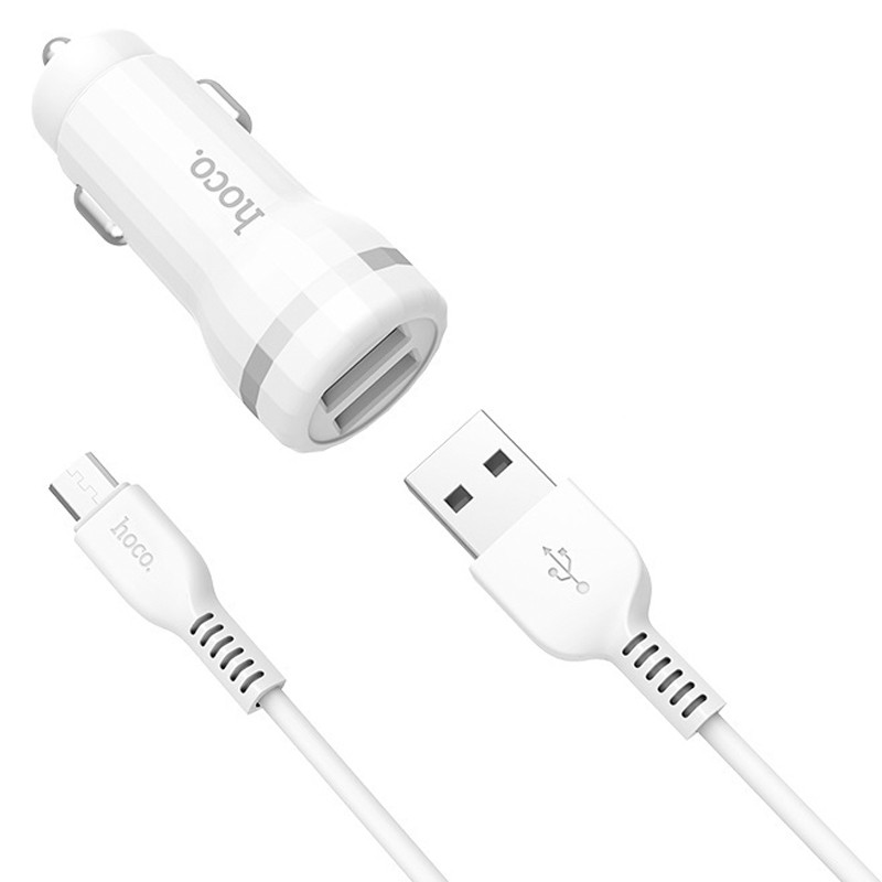 

АЗУ Hoco Z27 Staunch + Cable (Micro) 2.4A 2USB