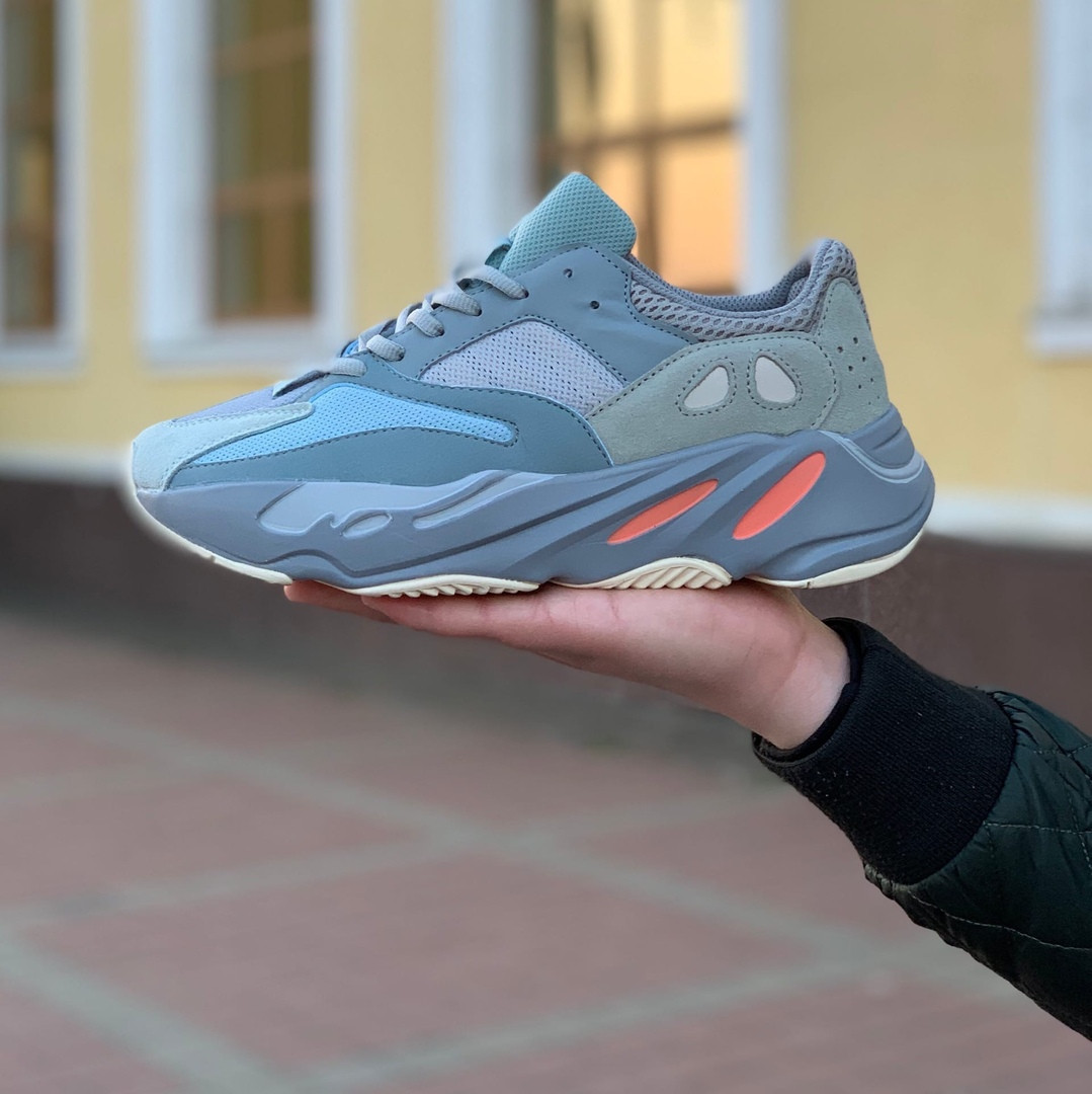 

Кроссовки мужские Adidas Yeezy Boost 700 голубые, АдиДас Изи Буст, код SV-207 42