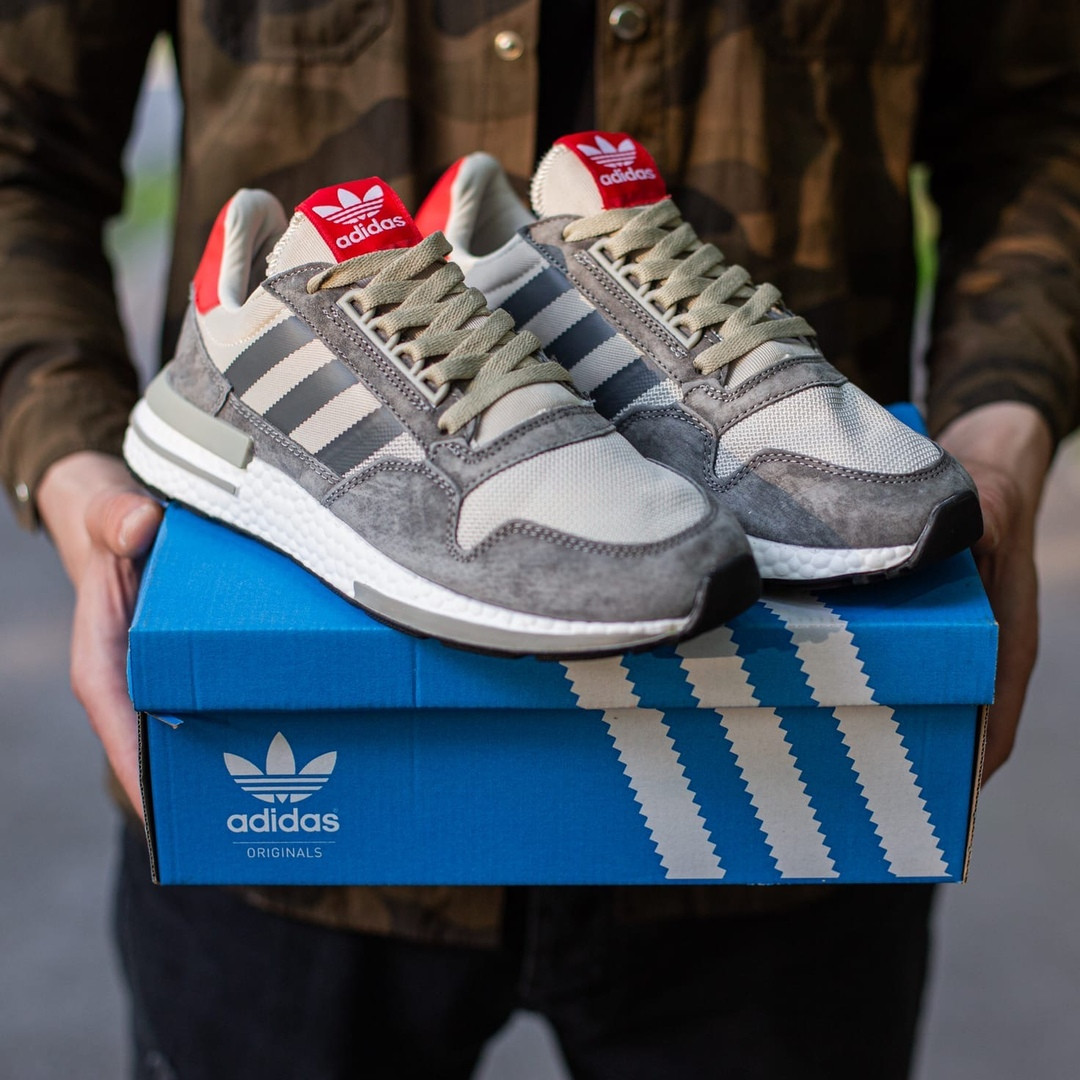 

Кроссовки мужские Adidas ZX 500 серые, АдиДас Зет Икс 500, код IN-420 41