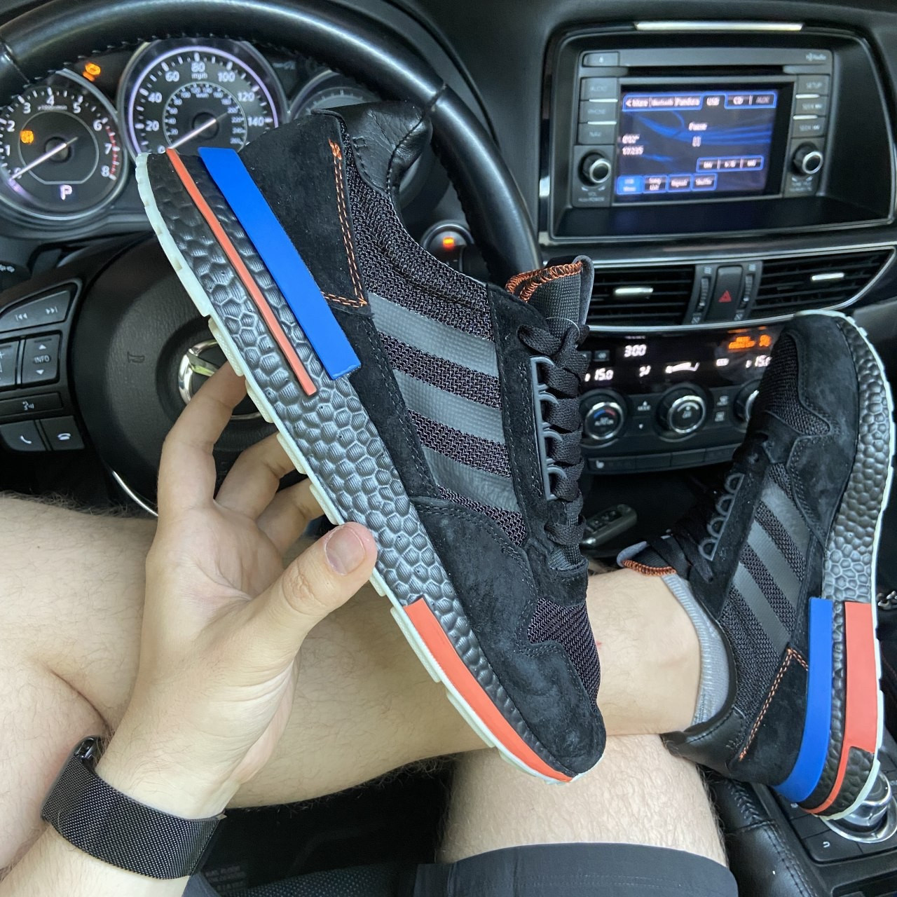 

Кроссовки Adidas ZX x TFL 500 Black and Blue 43