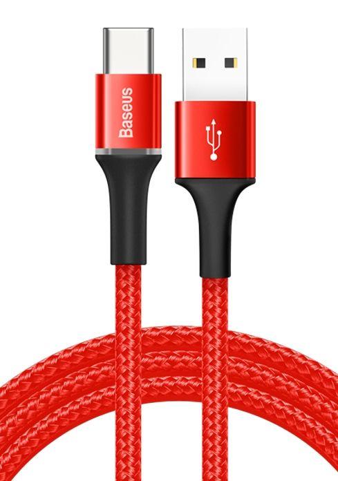 

Кабель USB Baseus Halo Data Cable USB For Type-C 2A 2m Red