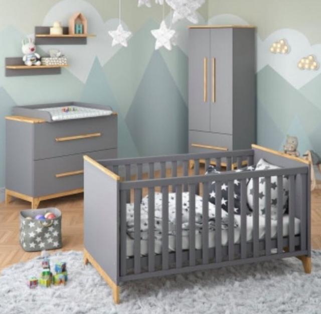 Комплект модульной мебели в детскую Мила серый (2)