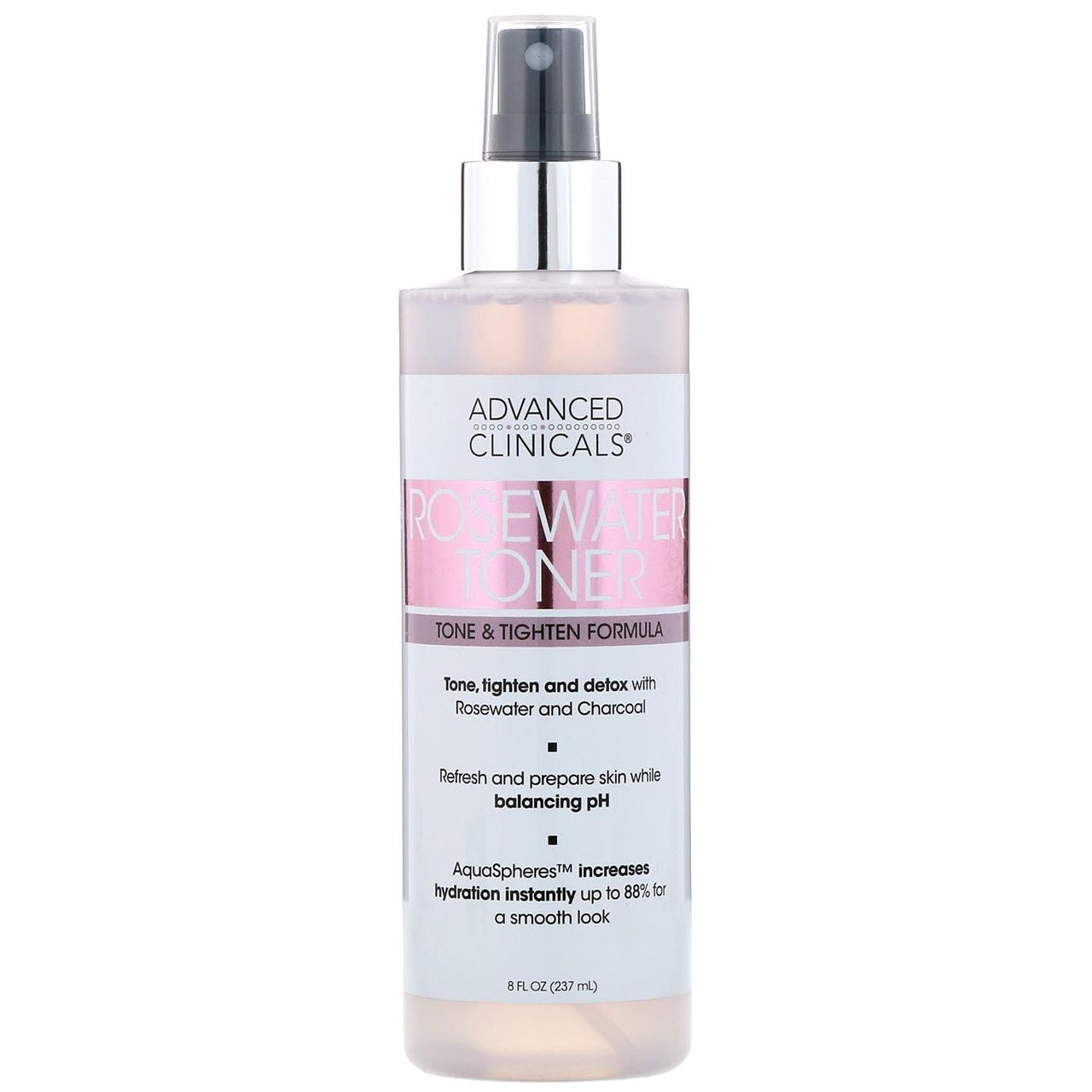 

Advanced Clinicals, Rosewater Toner, Tone & Tighten Formula, 8 fl oz (237 ml)