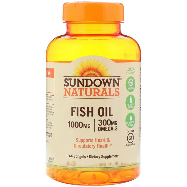 Sundown Naturals, Рыбий жир, 1000 мг, 144 мягких таблеток купить недорого в украине